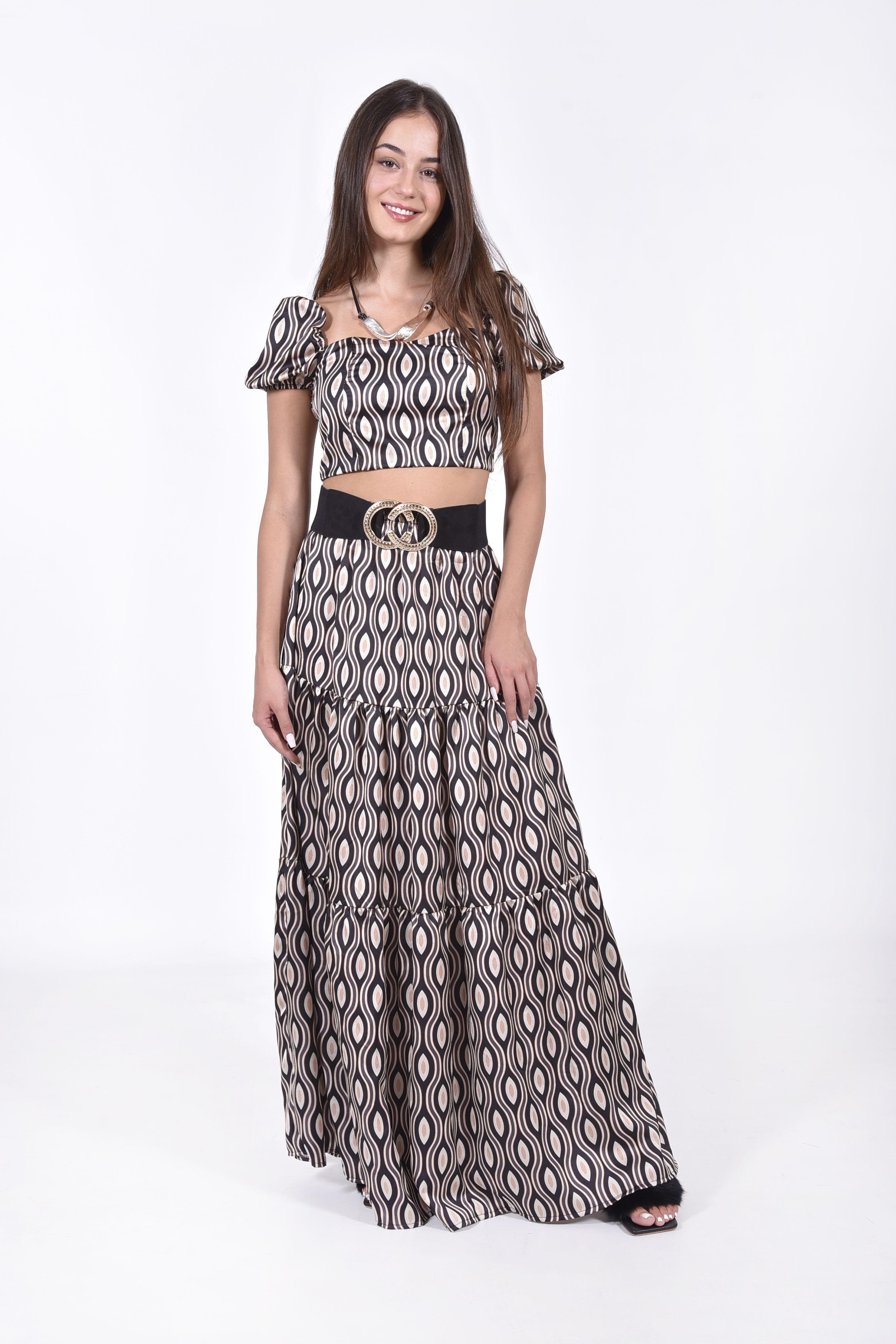 Co ord set with crop top and skirt 